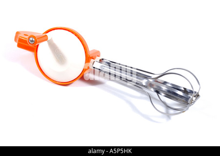 Azionato a mano frusta Foto Stock