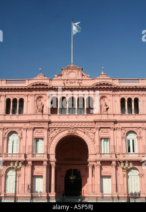 La Casa Rosada (Casa Rosa) - Il palazzo presidenziale, Buenos Aires, Argentina. Il balcone è dove Eva Peron (Evita) fatto discorsi. Foto Stock