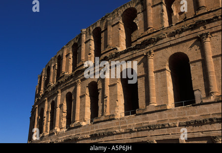 Colosseo di El Jem anfiteatro antichità romane da ATTORNO AD230 Tunisia Foto Stock