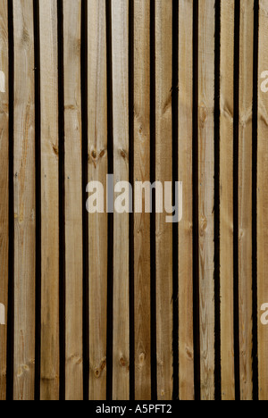 Dettaglio del legno moderno giardino recinto Foto Stock