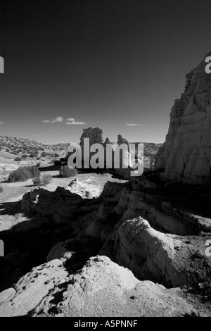 Deserto formazioni rocciose nel New Mexico settentrionale Foto Stock