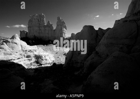 Deserto formazioni rocciose nel New Mexico settentrionale Foto Stock