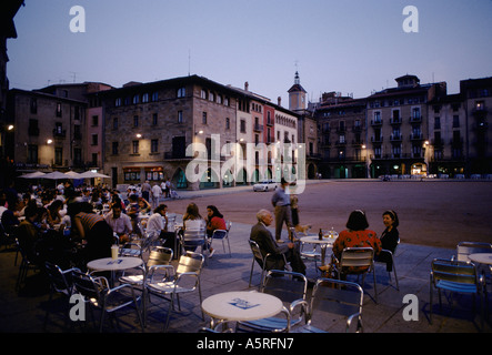 La piazza centrale nella città di Vic, Catalunya, Spagna(COSTA BRAVA) Foto Stock