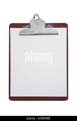 Appunti con vuoto di carta bianca Foto Stock