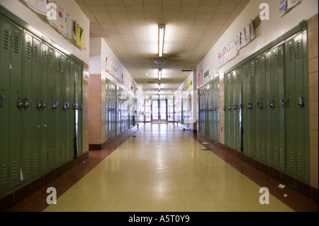 Corridoio in American High School Foto Stock