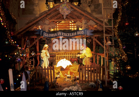 Polonia, Wachock, scena della natività, Gesù Creche Foto Stock