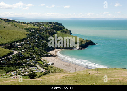 Taylors errore spiaggia vicino a Christchurch Nuova Zelanda. Foto Stock