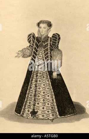 Caterina de' Medici, 1519 - 1589 Nato Caterina Romola Maria de' Medici. Nobildonna italiana e Regina di Francia come la moglie di Enrico II di Francia. Foto Stock