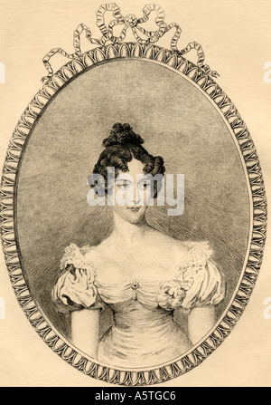 Marie-Caroline de Bourbon-Sicile, duchesse de Berry, 1798 -1870. Principessa italiana della Casa di Borbone. Foto Stock