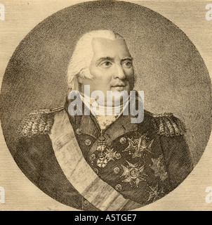 Luigi XVIII, Louis Stanislas Xavier, 1755 -1824. Re di Francia, 1814 -1824. Foto Stock