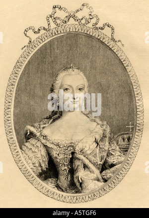 Maria Teresa Walburga Amalia Christina, 1717 - 1780. Il dominatore delle signorie asburgica. Foto Stock