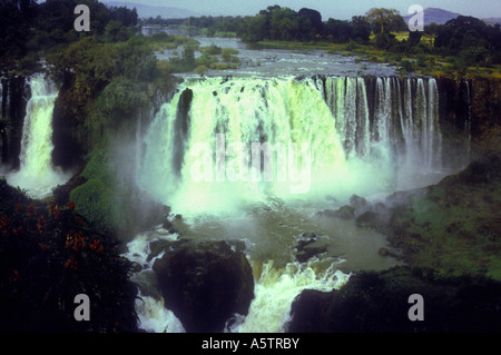 Blue Nile Falls noto come Tis Abay o Tis Isat Etiopia Foto Stock