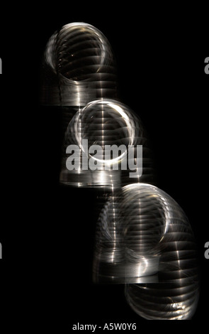 Chrome childs toy slinky Foto Stock