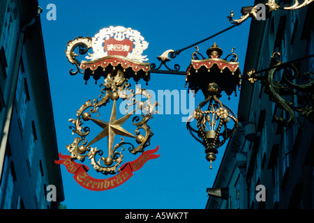 Segno del ristorante / Salzburg Foto Stock