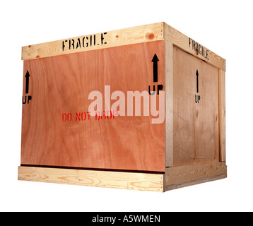Cassa in legno sagome Foto Stock
