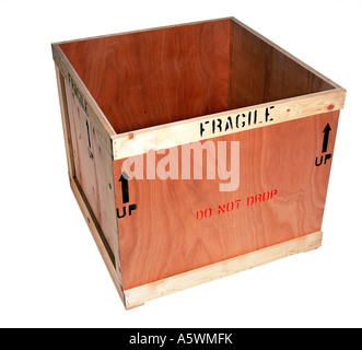 Cassa in legno sagome Foto Stock