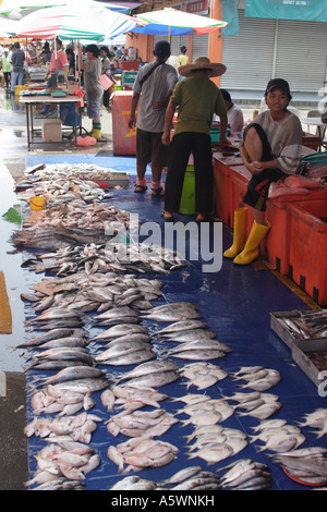 Kuching mercato domenicale Borneo Malese Foto Stock