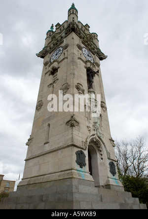 Whitehead Memorial orologio torre in Bury lancashire regno unito Foto Stock