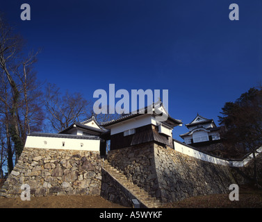 Bitchu il Castello di Matsuyama e nella città di Takahashi. In Giappone il castello più alta. Foto Stock