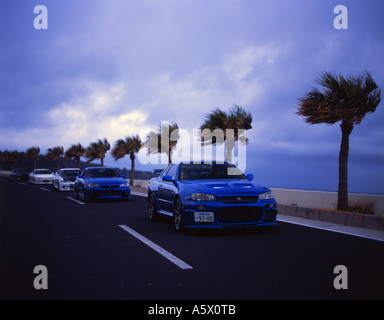 Nissan Skyline GTR 'Godzilla' Twin turbo, all-wheel-drive, tutte le ruote sterzanti. Japanese Automotive icona. Foto Stock