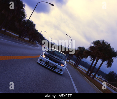 Nissan Skyline GTR 'Godzilla' Twin turbo, all-wheel-drive, tutte le ruote sterzanti. Japanese Automotive icona. Foto Stock