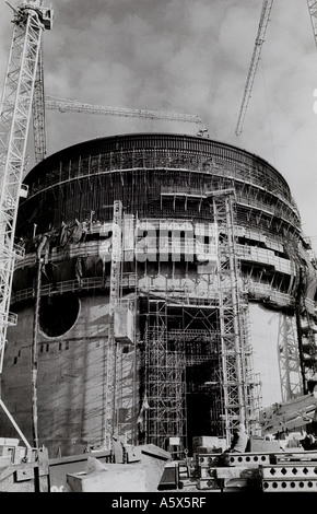 Centrale nucleare di Sizewell B in costruzione, Suffolk, Regno Unito. Foto Stock