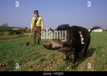 Il poliziotto Herr Werner Franke, che si occupa di Louise, e' un drogato che fa fuori Hog. Niedersachsen, Germania Europa circa 1985 HOMER SYKES Foto Stock