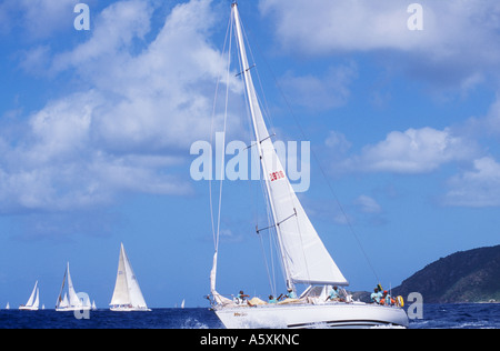 Racing Yachts Antigua racing Week Antigua West Indies Foto Stock