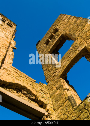 Le rovine della vecchia Hardwick Hall nel Derbyshire Foto Stock