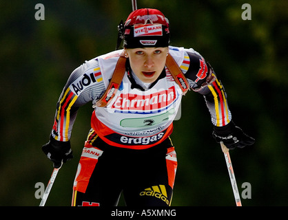 Magdalena Neuner Wallgau Weltcup Biathlon Frauen 4x6km Ruhpolding 10 01 2007 Foto Stock