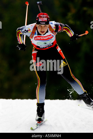 Magdalena Neuner Wallgau Weltcup Biathlon Frauen 4x6km Ruhpolding 10 01 2007 Foto Stock