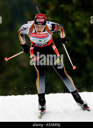 Magdalena Neuner Wallgau Weltcup Biathlon Frauen 4x6km Ruhpolding 10 01 2007 Foto Stock