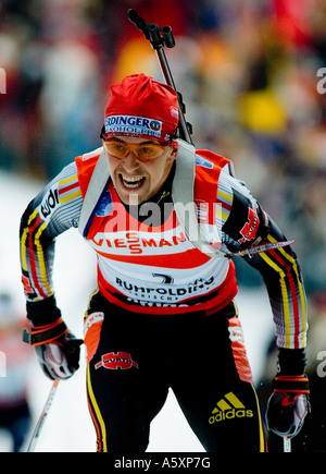 Michael Greis Nesselwang Biathlon Weltcup Männer 15 km Ruhpolding 14 01 2007 Foto Stock