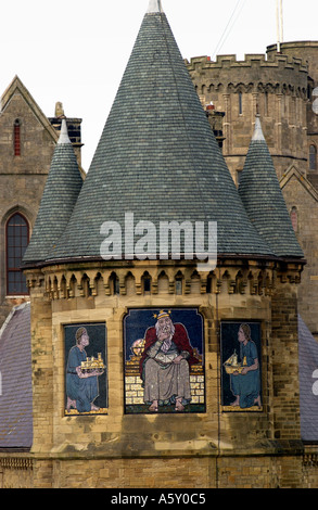 Vista generale di Aberystwyth Università del Galles Ceredigion REGNO UNITO il vecchio collegio sul lungomare Foto Stock