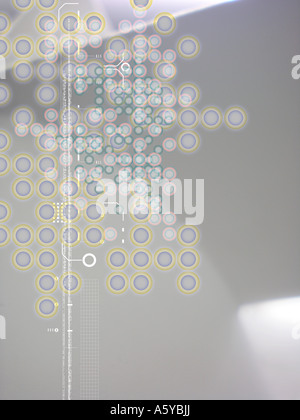 Disegni astratti con cerchi Foto Stock