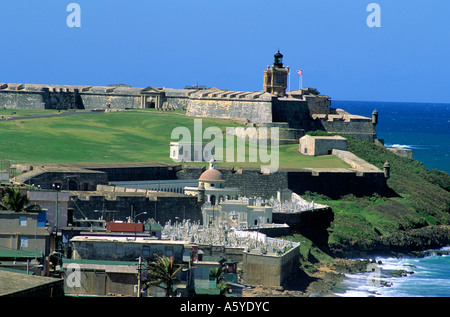 El Morro Castle in San Juan, Porto Rico. Foto Stock
