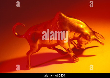 Toro in ottone Foto Stock