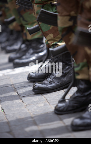 I soldati a parade Arequipa Perù Sud America Foto Stock