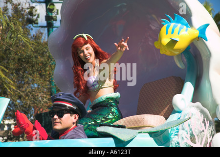 Mermaid, Disney stelle e l'Automobile Parade, Disney MGM Studios, Orlando, Florida, Stati Uniti d'America Foto Stock