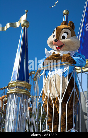 Scoiattolo striado, Disney Sogni Parade, il Regno Magico di Disney World, a Orlando, Florida, Stati Uniti d'America Foto Stock