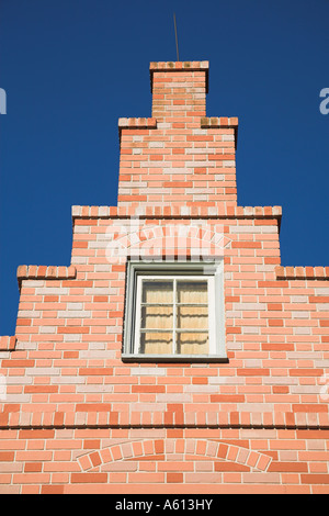Finestra e muro di mattoni di edificio, il Regno Magico di Disney World, a Orlando, Florida, Stati Uniti d'America, Stati Uniti d'America Foto Stock