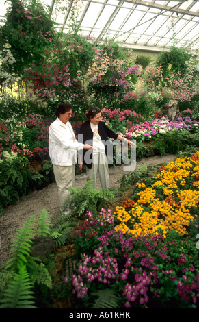 Melbourne Australia per il turismo i Giardini Fitzroy e il Conservatorio di fiori e di turisti Foto Stock