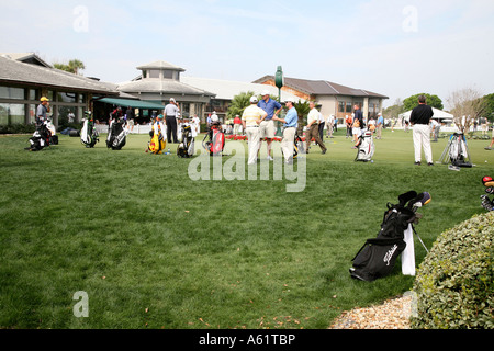 Mettendo in pratica pro tournament Foto Stock
