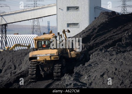 Esercitare una pressione indiscriminata cenere a la Coal Fired Uskmouth Power Station Newport Wales UK Foto Stock