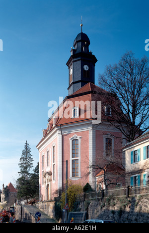 A Dresda, Loschwitzer Kirche, Foto Stock