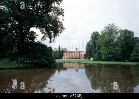 Rastatt, Schloß preferito, Schloßpark, Blick von Osten über den vedere Foto Stock