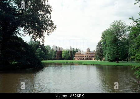 Rastatt, Schloß preferito, Schloßpark, Blick von Osten über den vedere Foto Stock