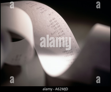 Close-up di aggiunta di Nastro macchina Foto Stock