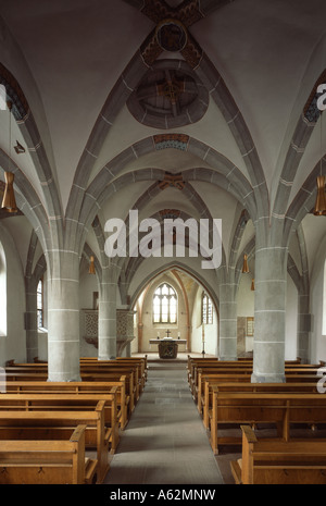 Püttlingen, Ortsteil Kölln, San Martino, Evangelische Chiesa Martinskirche, Blick nach Osten Foto Stock