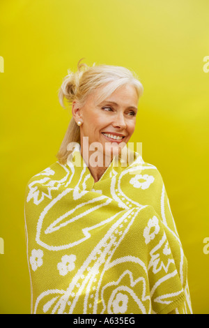 Close-up di un senior donna sorridente Foto Stock